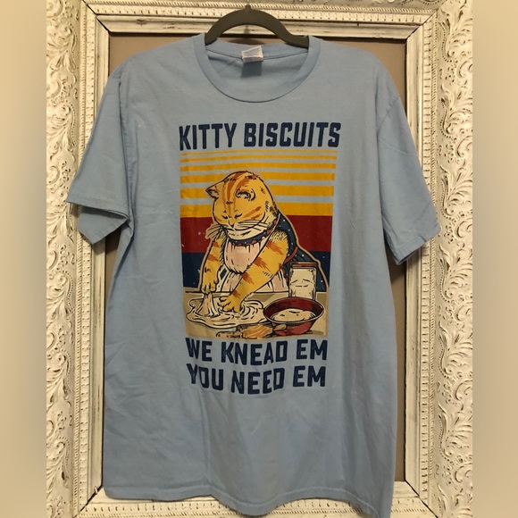 Kitty Biscuits T-shirt. Size L - Picture 1 of 5
